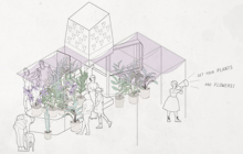 Market Place Sutton . Kiosk Visualization // Jan Kattein Architects . jkdev.li-dev.co.uk